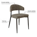 Ver imagem 5 de Cadeira Bless Fixa com 4 Pés 55 X 52,5 X 77,5 Cm com 2 Unidades