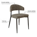 Ver imagem 5 de Cadeira Bless Fixa com 4 Pés 55 x 52,5 x 77,5 cm com 2 Unidades Marrom/Preto