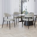 Ver imagem 3 de Cadeira Bless Fixa com 4 Pés 55 x 52,5 x 77,5 cm com 2 Unidades Bege/Off White/Preto