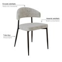 Ver imagem 5 de Cadeira Bless Fixa com 4 Pés 55 x 52,5 x 77,5 cm com 2 Unidades Bege/Off White/Preto