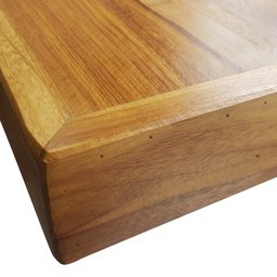Mesa de Reunião Diretoria Estilo Industrial Madeira Maciça e Ferro e Aço 2,2 X 0,90m - 3