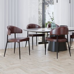 Cadeira Bless Fixa com 4 Pés 55 x 52,5 x 77,5 cm com 4 Unidades Marrom/Café/Preto - 3 Cadeira Bless Fixa com 4 Pés 55 x 52,5 x 77,5 cm com 4 Unidades Marrom/Café/Preto - 3