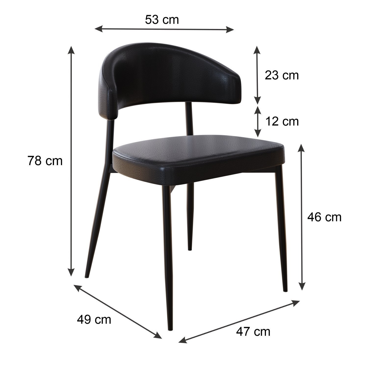 Cadeira Bless Fixa com 4 Pés 55 X 52,5 X 77,5 Cm com 4 Unidades - 4