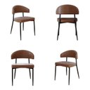 Ver imagem 1 de Cadeira Bless Fixa com 4 Pés 55 x 52,5 x 77,5 cm com 4 Unidades Marrom/Whisky/Preto