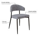 Ver imagem 5 de Cadeira Bless Fixa com 4 Pés 55 X 52,5 X 77,5 Cm com 4 Unidades