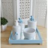 Kit Higiene Porcelana Bebê Urso Azul Bebê + Bandeja - 3