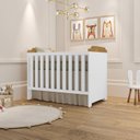 Ver imagem 4 de Berço para Quarto de Bebê Mini Cama em MDF e MDP Lara Branco/Nature