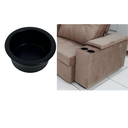 Kit 4 Porta Copos de Embutir para Lancha Barco Preto - 3
