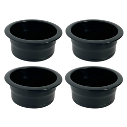 Kit 4 Porta Copos de Embutir para Lancha Barco Preto - 1