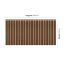 Ver imagem 2 de Kit Cabeceira King Painel Ripado Autocolante 20 Ripas de 1,1 Metros Cinamomo com Acabamento Superior