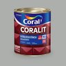 Tinta Esmalte Coralit Sintético Ultra Resistência Cinza Platina Brilhante 900ml - 1