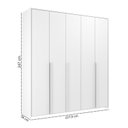 Ver imagem 3 de Guarda-Roupa de Bebê 5 Portas Modulados Branco
