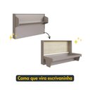 Ver imagem 5 de Cama Retrátil Solteiro 196 cm com Prateleira para Quarto Cor:Cinza Serrano com Carvalho Araguaia