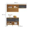 Ver imagem 4 de Cozinha Compacta Princesa 3 Portas 2 Gavetas Ripado 100% Mdf Freijó/grafite - Nesher