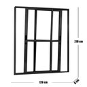 Ver imagem 3 de Porta Sacada de Alumínio 2 Folhas Móveis 210 X 120cm com Fechadura Linha 25