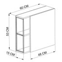 Ver imagem 7 de Gabinete de Banheiro Industrial de Chão 80cm com Lavatório e Espelheira Marrom/Preto/Mel