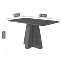 Ver imagem 3 de Sala de Jantar Completa Maitê Tampo Madeirado 130x80cm e 4 Cadeiras Maia Cinamomo - Cinamomo/suede