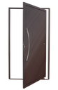 Ver imagem 1 de Porta Pivotante Alumínio Lambril Savana c/Puxador e.Marrom Corten 120 Brimak