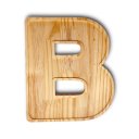 Ver imagem 1 de Petisqueira Letra B Tabua com Rebaixo Madeira Pinus Cesta Presente Decoração Mesa Posta - Woodspot