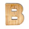 Petisqueira Letra B Tabua com Rebaixo Madeira Pinus Cesta Presente Decoração Mesa Posta - Woodspot - 1
