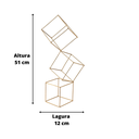 Ver imagem 5 de Quadradinho Triplo de Ferro Decorativo Estoli Moderno