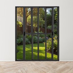 Porta Sacada de Alumínio 3 Folhas Móveis 210 X 200cm com Fechadura Linha 25 - 1 Porta Sacada de Alumínio 3 Folhas Móveis 210 X 200cm com Fechadura Linha 25 - 1