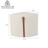 Conjunto Onix Mesa Centro Ø82,5 Madeira/metal e 04 Puff - 4