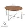 Conjunto Onix Mesa Centro Ø82,5 Madeira/metal e 04 Puff - 3