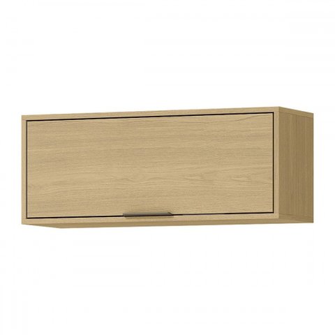 Armário Aéreo de Cozinha 80 Cm Estela 1 Porta Basculante Castanho - Pnr Móveis