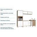 Ver imagem 6 de Cozinha Modulada de Canto 5 Peças com Armário Balcões e Paneleiro Mel Luciane Móveis