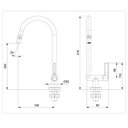 Ver imagem 2 de Torneira para Cozinha de Mesa com Bica Móvel e Arejador Articulado Lix