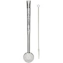 Ver imagem 1 de Bomba para Chimarrão Inox Bojo Mil Furos Estampada 24cm Escovinha Bortonaggio