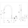 Torneira para Cozinha de Parede com Bica Móvel e Arejador Articulado Lix - 2