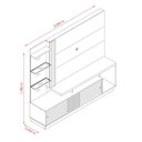 Ver imagem 2 de Painel Rack de Tv com Espelho 2m Frizz Plus 643 Madetec