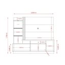 Ver imagem 3 de Painel Rack de Tv com Espelho 2m Frizz Plus 643 Madetec