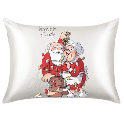 Fronha de Cetim Personalizada Noel Natal Visgo Natalina