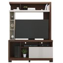 Ver imagem 3 de Estante Painel para Tv 50 Pol 136cm Efraim C04 Nogueira Real Off White Matte - Lyam Decor