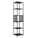 Ver imagem 7 de Rack Industrial para TV até 60 Polegadas 5 Nichos com Estante Telada Preto