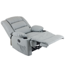 Poltrona do Papai Reclinável Motorizada e Entrada Usb Corino Premium Cinza Porto - 9