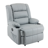 Poltrona do Papai Reclinável Motorizada e Entrada Usb Corino Premium Cinza Porto - 10