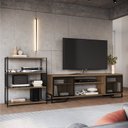 Ver imagem 1 de Rack para TV até 60 Polegadas Estante Telada Marrom