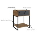 Ver imagem 4 de Mesa de Cabeceira Estilo Industrial com 2 Peças