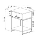 Ver imagem 5 de Mesa de Cabeceira Estilo Industrial com 2 Peças Marrom