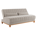 Ver imagem 3 de Sofa Cama Veneza 1,80 Reclinável 3 Lugares Veludo Marfim - Casa Giulia