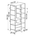 Ver imagem 5 de Quarto Estilo Industrial com Guarda Roupa Closet de 2 Gavetas e 2 Mesas de Cabeceira com 1 Gaveta Marrom/Mel/Grafite