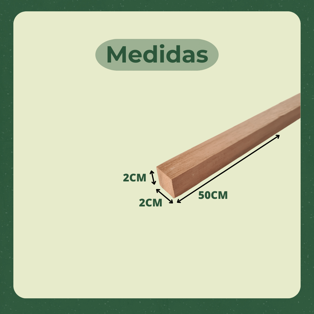 40 Ripas/Sarrafos de 2x2x50 cm Madeira de Eucalipto - 3