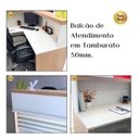 Ver mais imagens de Balcão para Atendimento Recepção em L 295,4cm x 147,7cm Branco/Carvalho Artany