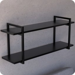 Prateleira Estilo industrial Para Sala Parede GND PP 60cm - 3