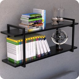 Prateleira Estilo industrial Para Sala Parede GND PP 60cm - 1