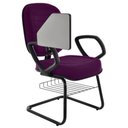 Ver imagem 2 de Cadeira Universitária com Prancheta Linha Blenda Roxo